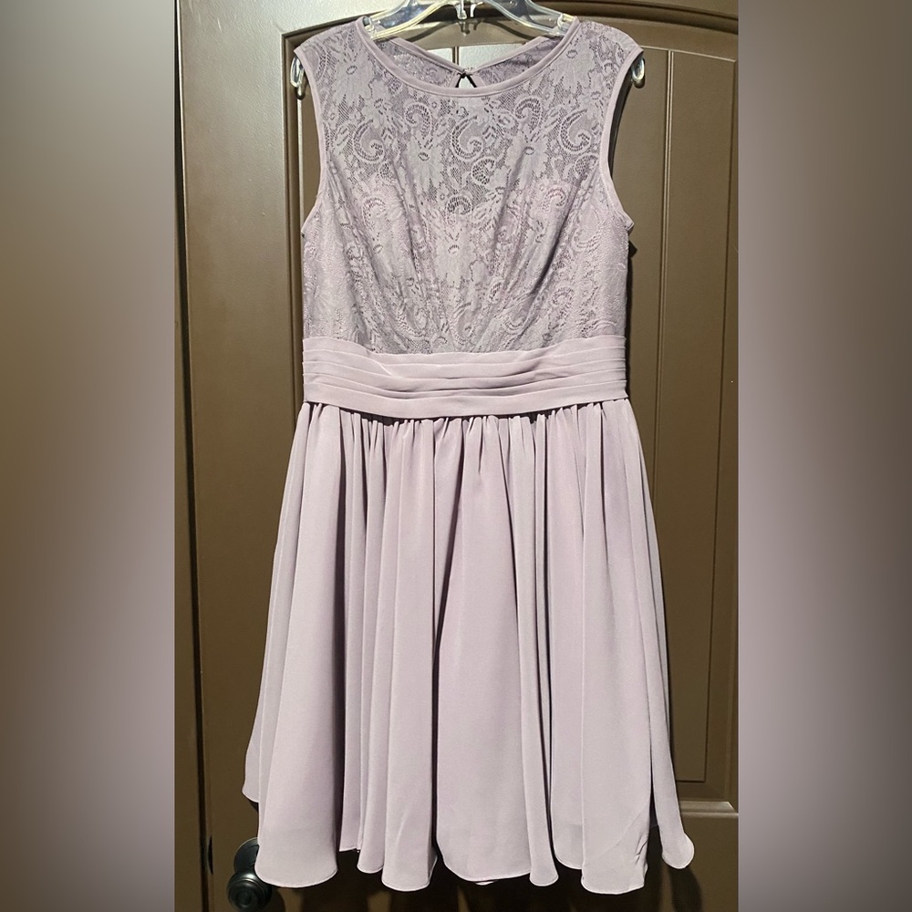 Lavender color short dress
